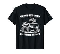 Drapeau de la liberté Mud on The Pneus dans Le lit T-Shirt Graphique avec Valeur
