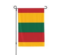 Drapeau de la Lituanie décoratif double face 71 x 102 cm, bannière d'extérieur toutes saisons pour porche, terrasse, jardin