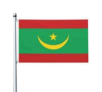 Drapeau de la Mauritanie 0,9 x 1,5 m Drapeau Polyester - Drapeaux décoratifs d'extérieur durables