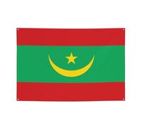 Drapeau de la Mauritanie - Décoration de fête à suspendre - Convient pour diverses scènes, fêtes, rassemblements (119,4 x 180,3 cm) - Bannière festive
