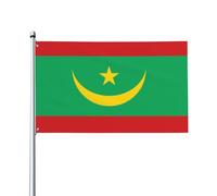 Drapeau de la Mauritanie. Drapeau de jardin extérieur 0,9 x 1,5 m, bannière en polyester imprimé vif, facile à accrocher pour terrasse, fête, camping