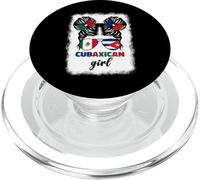 Drapeau de la moitié Mexicaine et moitié cubaine du Mexique Cuba pour Filles PopSockets PopGrip pour MagSafe
