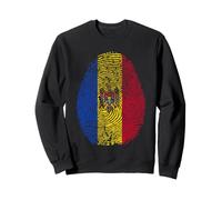 Drapeau de la Moldavie ADN Empreinte Digitale Patrimoine Ancestry Traditions Sweatshirt