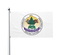 Drapeau de la nation Oneida du Wisconsin, sceau tribal II, 90 x 150 cm, polyester durable double face, bannière décorative extérieure, drapeau de bienvenue pour la maison, la terrasse ou le jardin.