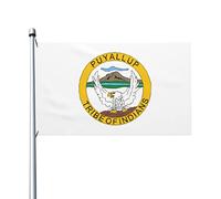 Drapeau de la nation Puyallup, 90 x 150 cm, en polyester résistant double face, pour extérieur, décoration de maison, patio ou jardin.