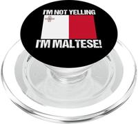 Drapeau de la nationalité maltaise « I'm Not Yelling » PopSockets PopGrip pour MagSafe