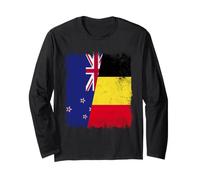 Drapeau de la Nouvelle-Zélande Belgique | Kiwi Belgian Roots Manche Longue