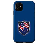 Drapeau de la Nouvelle-Zélande et des États-Unis Drapeau USA Nouvelle-Zélande Coque pour iPhone 11