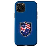 Drapeau de la Nouvelle-Zélande et des États-Unis Drapeau USA Nouvelle-Zélande Coque pour iPhone 11 Pro