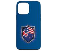 Drapeau de la Nouvelle-Zélande et des États-Unis Drapeau USA Nouvelle-Zélande Coque pour iPhone 13 Pro Max