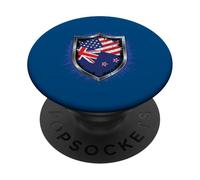 Drapeau de la Nouvelle-Zélande et des États-Unis Drapeau USA Nouvelle-Zélande PopSockets PopGrip Adhésif