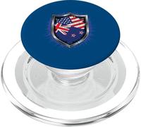 Drapeau de la Nouvelle-Zélande et des États-Unis Drapeau USA Nouvelle-Zélande PopSockets PopGrip pour MagSafe