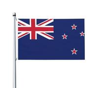 Drapeau de la Nouvelle-Zélande imprimé drapeau double face 0,9 x 1,5 m, léger et inaltérable avec boutonnières, idéal pour les fêtes en plein air et les jardins.
