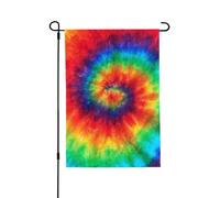 Drapeau de la paix arc-en-ciel imprimé 3D double face vertical pour décoration de la maison, jardin, terrasse, cour, pelouse, drapeau 71 x 101,6 cm