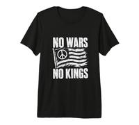 Drapeau de la Paix avec Inscription « NO Wars NO Kings » T-Shirt Haut de Gamme