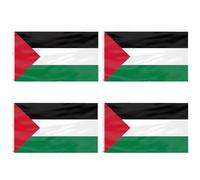 Drapeau de la Palestine 3x5ft à double impression drapeau palestinien avec drapeaux de jardin résistants au polyester épais en polyester pour événements patriotiques, défilés de mode (150 x 90 cm)