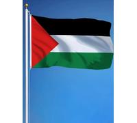 Drapeau de la Palestine 90x150 cm - Polyester Résistant avec Œillets - Drapeau Palestinien pour Intérieur/Extérieur - Déco Culturelle