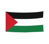 Drapeau de la Palestine - Décoration extérieure et intérieure - Durable et résistant aux UV - Parfait pour un anniversaire, Halloween, etc