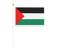 Drapeau de la Palestine double face à manivelle 14 x 20,8 cm, utilisé pour la décoration de fête de vacances, les compétitions
