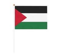 Drapeau de la Palestine double face à manivelle 14 x 20,8 cm, utilisé pour la décoration de fête de vacances, les compétitions