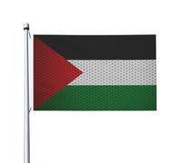 Drapeau de la Palestine, drapeaux d'extérieur, 90 x 150 cm, double face, en polyester robuste, pour la maison, la cour, le festival, la décoration de jardin extérieur, drapeaux de bienvenue
