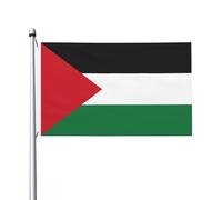 Drapeau de la Palestine, drapeaux d'extérieur, 90 x 150 cm, double face, en polyester robuste, pour la maison, la cour, le festival, la décoration de jardin extérieur, drapeaux de bienvenue