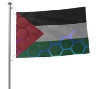 Drapeau de la Palestine, drapeaux pour l'extérieur, 2 x 3 pieds, double face, bannière robuste pour la maison, la cour, le festival, la décoration de jardin extérieur, drapeau de bienvenue