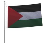 Drapeau de la Palestine, effet tricot, pour extérieur, 60 x 90 cm, double face, robuste, pour maison, cour, festival, extérieur, décoration de jardin, drapeau de bienvenue