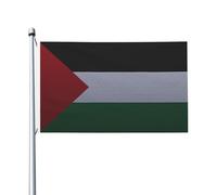Drapeau de la Palestine, effet tricot, pour l'extérieur, 90 x 150 cm, double face, en polyester robuste, pour la maison, la cour, le festival, le jardin extérieur, décoration, drapeaux de bienvenue
