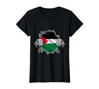 Drapeau de la Palestine Super Palestinienne Country Roots DNA Heritage T-Shirt Graphique avec Valeur