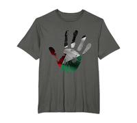 Drapeau de la palette sur une empreinte de main - Palette gratuite T-Shirt