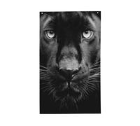 Drapeau de la panthère noire et blanche - 91 x 152 cm - Avec œillets - Décoration d'intérieur ou d'extérieur