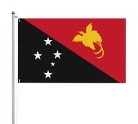 Drapeau de la Papouasie-Nouvelle-Guinée double face 0,9 x 1,5 m Drapeau de jardin lourd triple couche double face en polyester