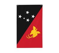 Drapeau de la Papouasie-Nouvelle-Guinée. Drapeau décoratif d'extérieur 0,9 x 1,5 m, bannière verticale en polyester