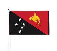 Drapeau de la Papouasie-Nouvelle-Guinée. Imprimé sur un seul côté, 0,9 x 1,5 m, léger et fluide, adapté pour une utilisation en intérieur et en extérieur.