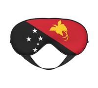 Drapeau de la Papouasie-Nouvelle-Guinée Imprimés Masque pour les Yeux Double Face Design Réglable Bloque la Lumière et Respirant Convient pour le repos et les voyages.