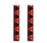 Drapeau de la Papouasie-Nouvelle-Guinée pour décoration de fête de remise de diplôme - Convient pour une utilisation en intérieur et en extérieur, un incontournable pour célébrer la remise de diplôme