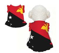 Drapeau de la Papouasie-Nouvelle-Guinée XL pour petits chiens - Tenue d'été mignonne pour chiot, vêtement doux et respirant pour chat