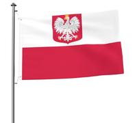 Drapeau de la Pologne 2 x 3 cm Drapeau double face - Bannière d'extérieur robuste et décorative, idéale pour le jardin, la chambre et la décoration de fête