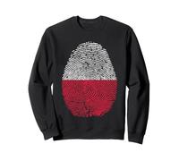 Drapeau de la Pologne ADN Empreinte Digitale Patrimoine Ancestry Traditions Sweatshirt