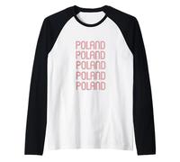 Drapeau de la Pologne Pologne Vêtements Souvenirs Varsovie Hommes Femmes Enfants Manche Raglan