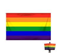 Drapeau de la Pride, LGBTQ, drapeau arc-en-ciel, drapeau de la fierté, grand drapeau arc-en-ciel pour fête, défilé, fêtes et célébrations, accessoires LGBT, drapeau gay, idéal pour les amateurs de