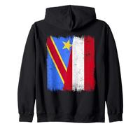 Drapeau de la RD Congo Autriche | Racines autrichiennes congolaises Sweat à Capuche