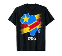 Drapeau de la RD Congo en Afrique Carte Love RDC RDC République du Congo T-Shirt