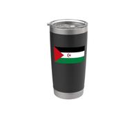 Drapeau de la République arabe sahraouie démocratique Gobelet isotherme en acier inoxydable double paroi