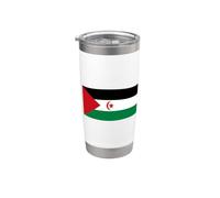 Drapeau de la République arabe sahraouie démocratique Gobelet isotherme en acier inoxydable double paroi
