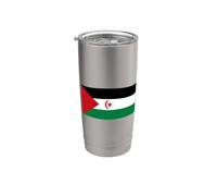 Drapeau de la République arabe sahraouie démocratique Gobelet isotherme en acier inoxydable double paroi