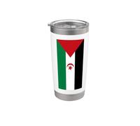 Drapeau de la République arabe sahraouie démocratique Gobelet isotherme en acier inoxydable double paroi