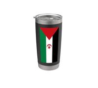 Drapeau de la République arabe sahraouie démocratique Gobelet isotherme en acier inoxydable double paroi