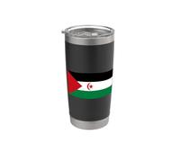 Drapeau de la République arabe sahraouie démocratique Gobelet isotherme en acier inoxydable double paroi
